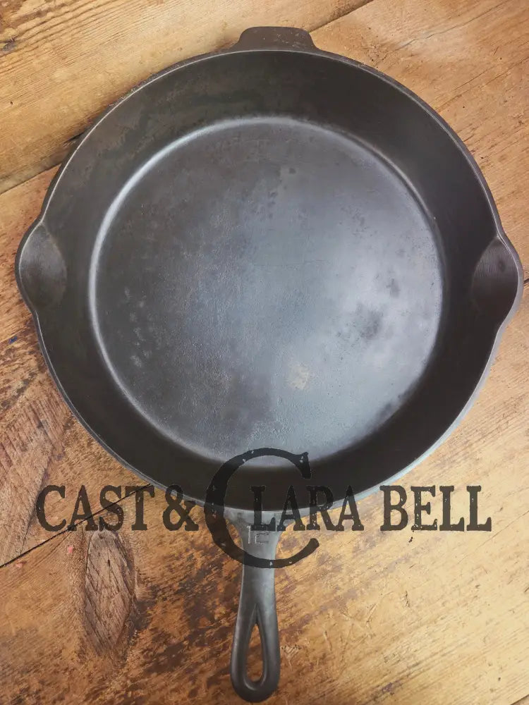 Priced to Sell! Huge 1920’s Griswold No. 12 Skillet with Block Logo 719. Perfect bacon skillet Skillet