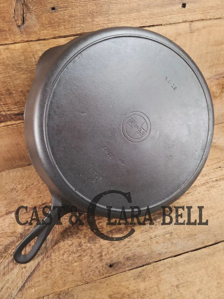 Priced to Sell. Huge beautiful 1930’s Griswold No. 12 Skillet Small Block Logo 719 D. Perfect bacon skillet! Restored