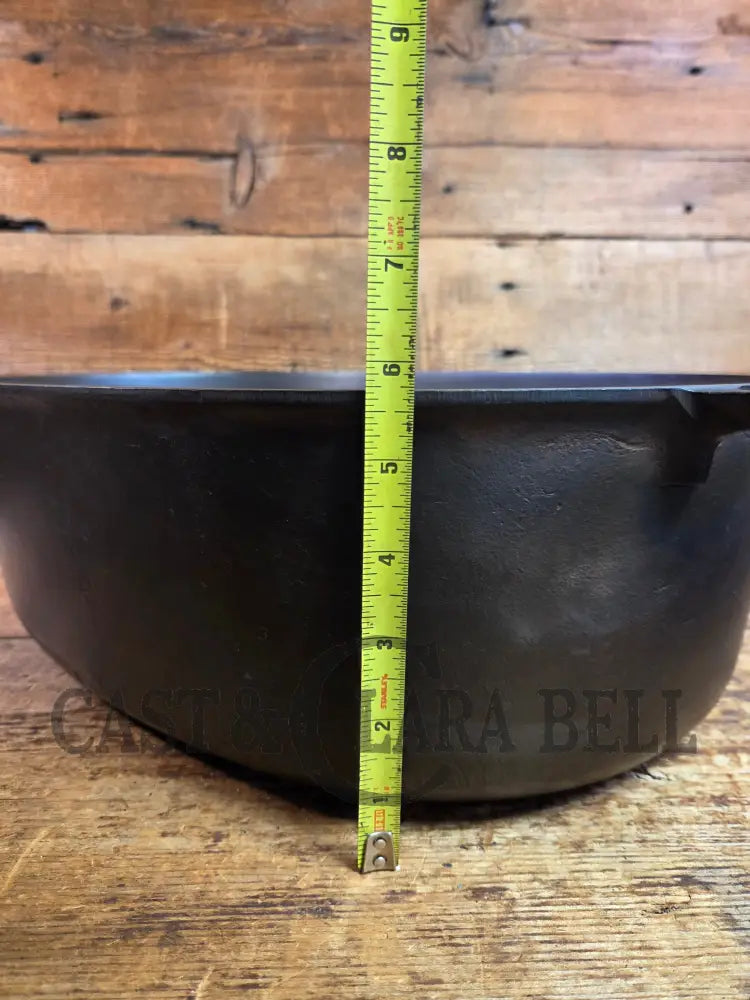 Priced to Sell: MONSTER! 1920βs Griswold #9 Large Block Logo Oval Roaster. P/N 645 Bottom 645 Lid - Dutch Ovens Trivets