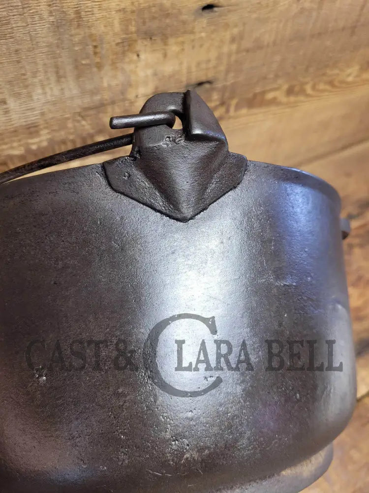 Priced To Sell! Super Unique #5 Raised Letter Marietta Kettle. Repaired Handle Dutch Ovens & Kettles