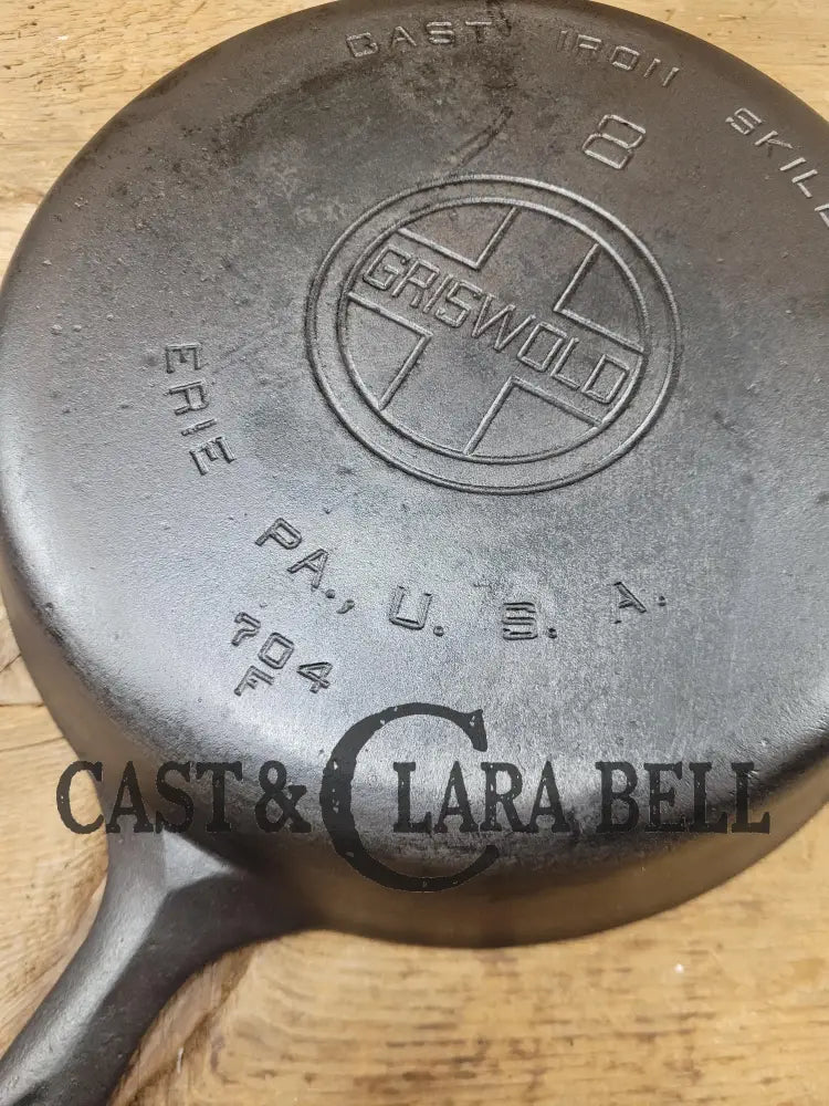 Priced To Sell! The Classic 1920’S Griswold #8 Skillet With Large Block Logo And Smooth Bottom