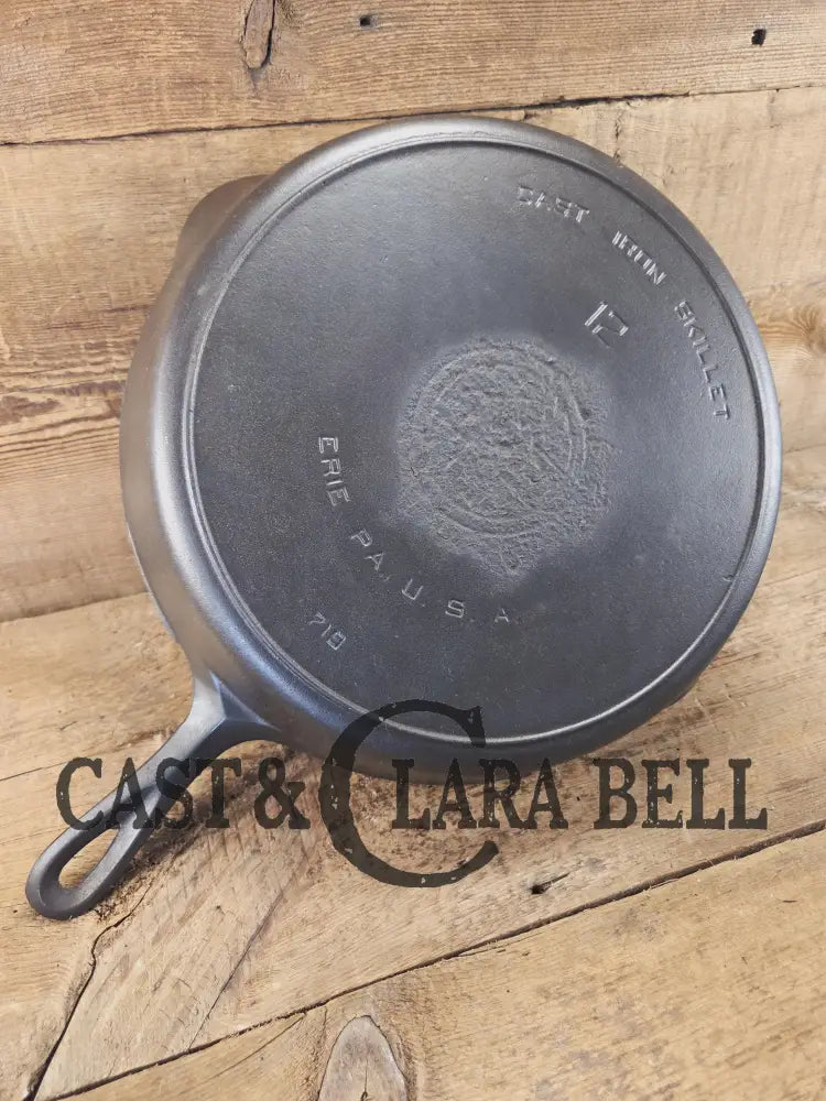 Priced to Sell! The Premier Skillet GLASS smooth huge 1920’s Griswold No. 12 Skillet with Block Logo 719. Perfect bacon