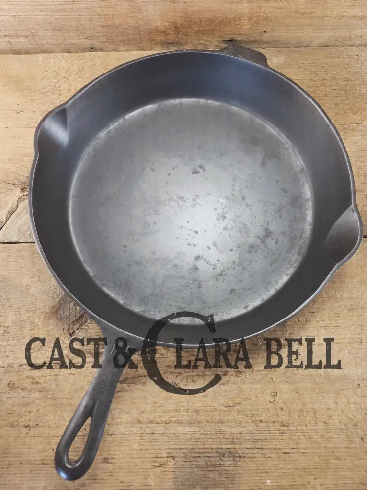 Priced to Sell! The Premier Skillet GLASS smooth huge 1920’s Griswold No. 12 Skillet with Block Logo 719. Perfect bacon