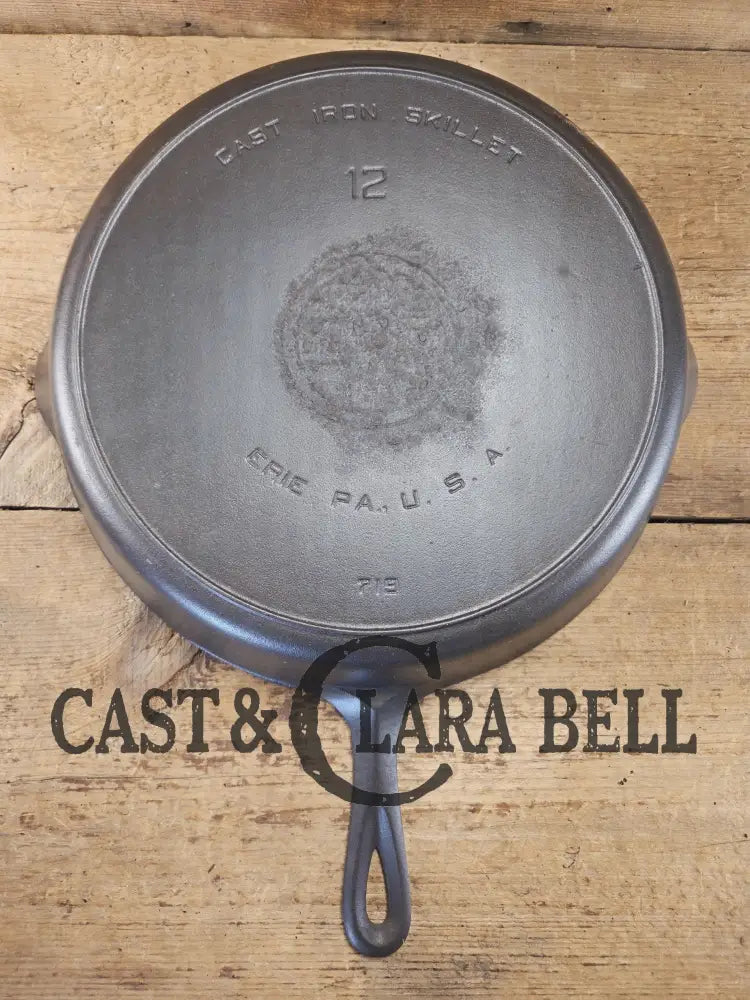 Priced to Sell! The Premier Skillet GLASS smooth huge 1920’s Griswold No. 12 Skillet with Block Logo 719. Perfect bacon