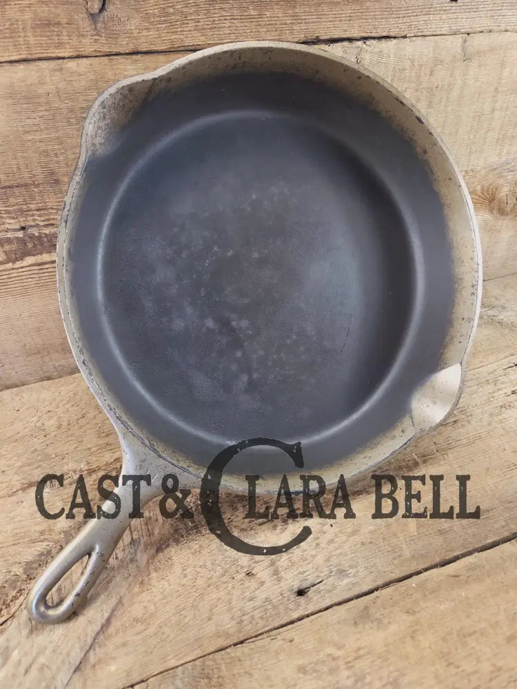 Priced to sell! WHOA big fella! 1920s Wagner Ware #11 Skillet w/ Stylized Logo and nickel finish. Perfect bacon