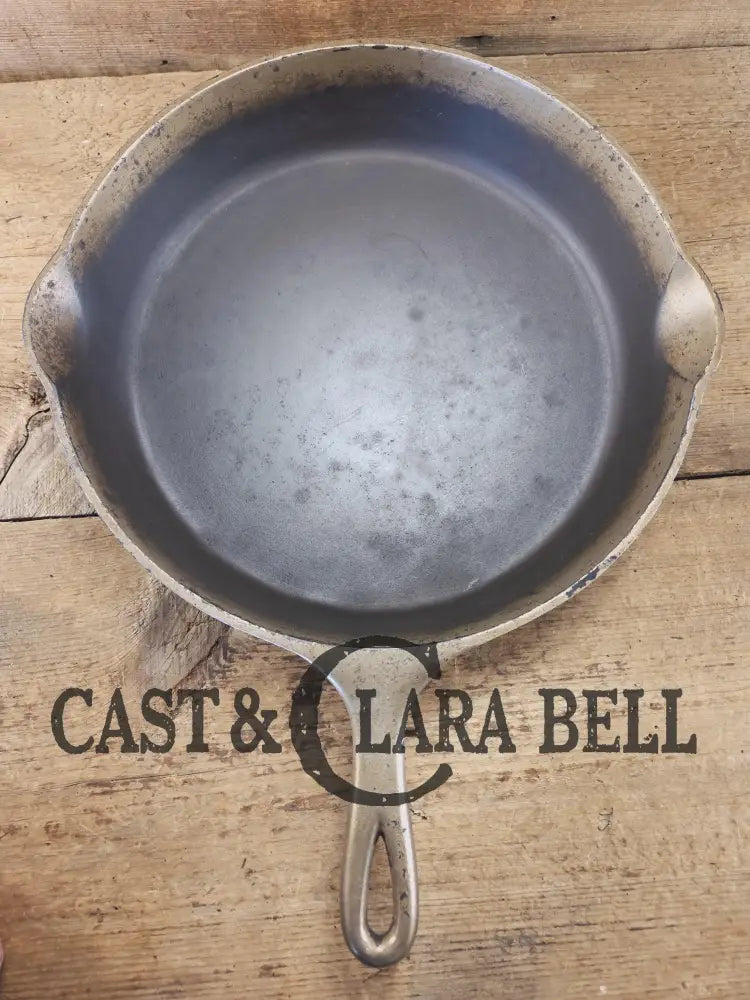 Priced to sell! WHOA big fella! 1920s Wagner Ware #11 Skillet w/ Stylized Logo and nickel finish. Perfect bacon