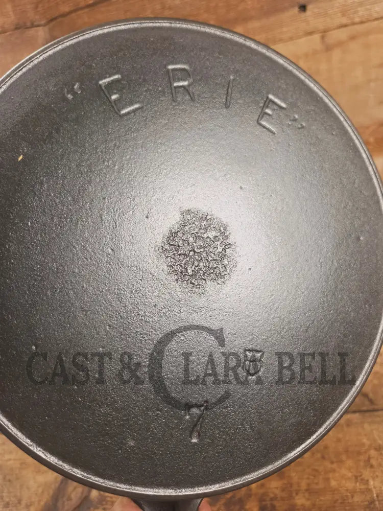 Rare! 1890’s Griswold ERIE 2nd Series #7 Skillet with Heat Ring and Maker’s Mark Shield! Restored and Ready to Use!