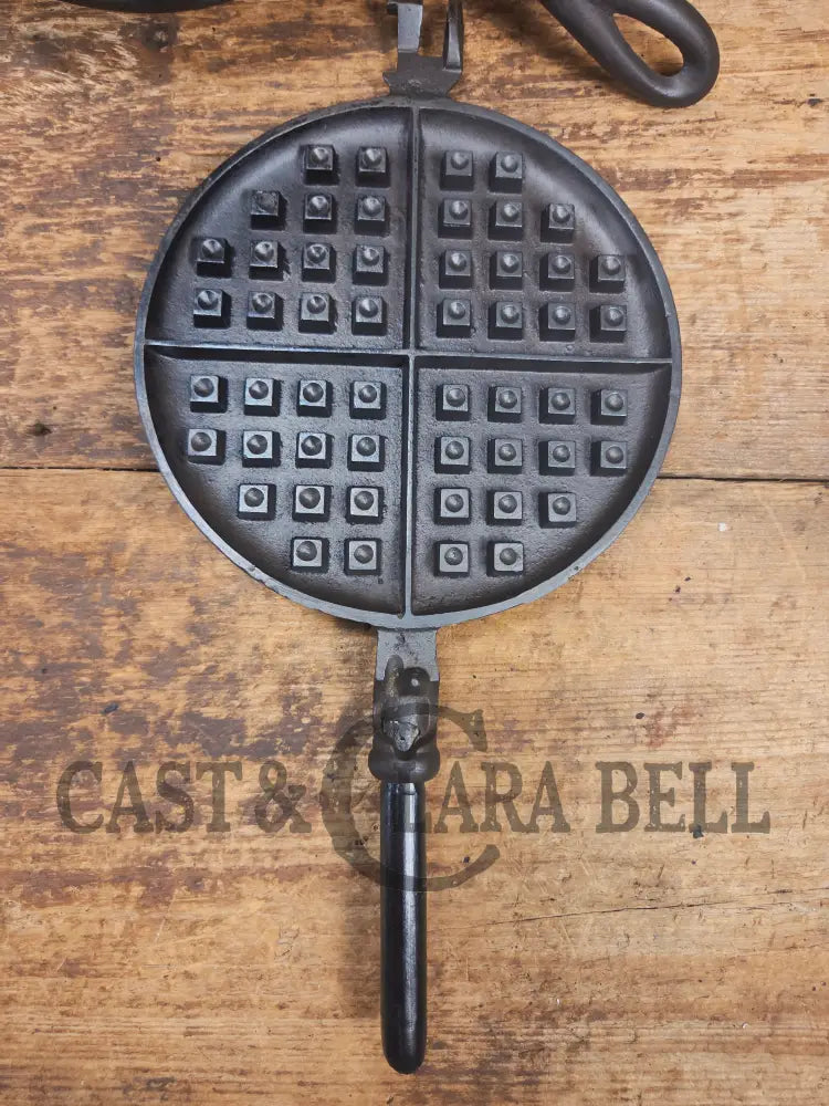 Rare 1890’s Schreiber & Conchar waffle iron that’s unusual! Not many of these 8-9’s around! - Waffle Iron