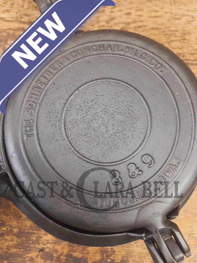 Rare 1890βs Schreiber & Conchar waffle iron thatβs unusual! Not many of these 8-9βs around! - Waffle Iron