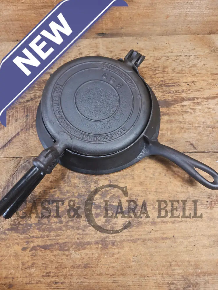 Rare 1890βs Schreiber & Conchar waffle iron thatβs unusual! Not many of these 8-9βs around! - Waffle Iron