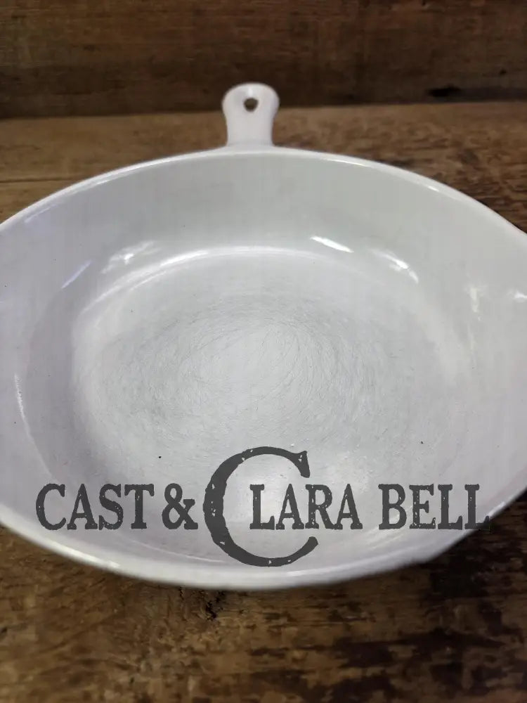 Rare and Cool story! White enameled BSR Red Mountain Series #5 Skillet with Heat Ring. Finished in the 70’s by a third