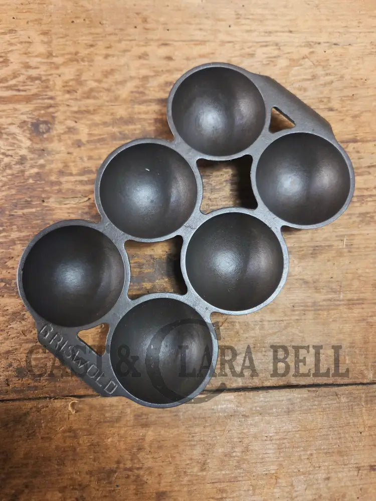 Rare! Fully Marked Griswold #19 Brownie Cake Pan 6 cup Erie PA USA. No. 966 - Bakeware