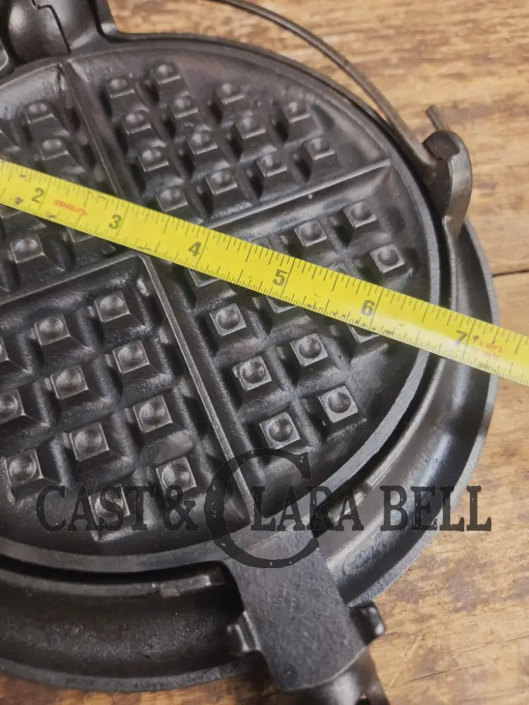 RARE Griswold #7 Waffle Iron with Short Base and Alaskan Handles Patt. 146 N The Griswold Mfg. Co. Erie PA USA Waffle