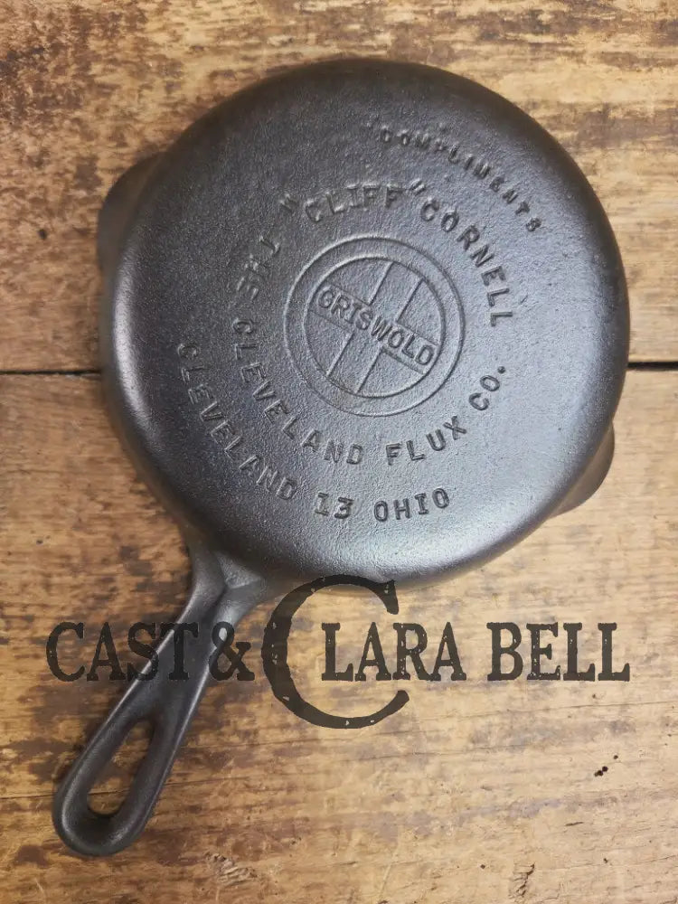 Rare! Griswold specialty skillet. 1930βs βCliffβ Cornell Egg Skillet The Cleveland Flux Co Skillet