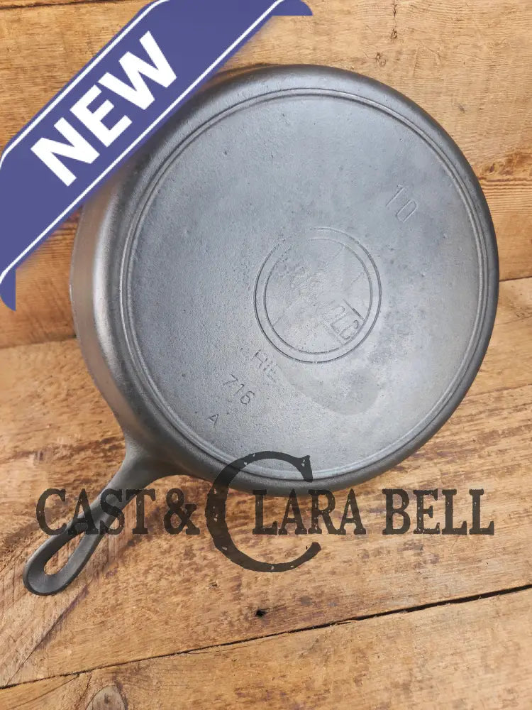 Really cool 1910βs Griswold #10 Skillet large slant logo 716 ERIE series. One of the earlies Griswold Series Skillets