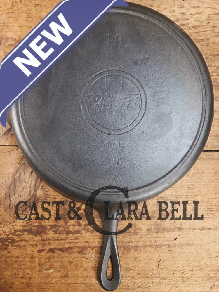Really cool 1910βs Griswold #10 Skillet large slant logo 716 ERIE series. One of the earlies Griswold Series Skillets