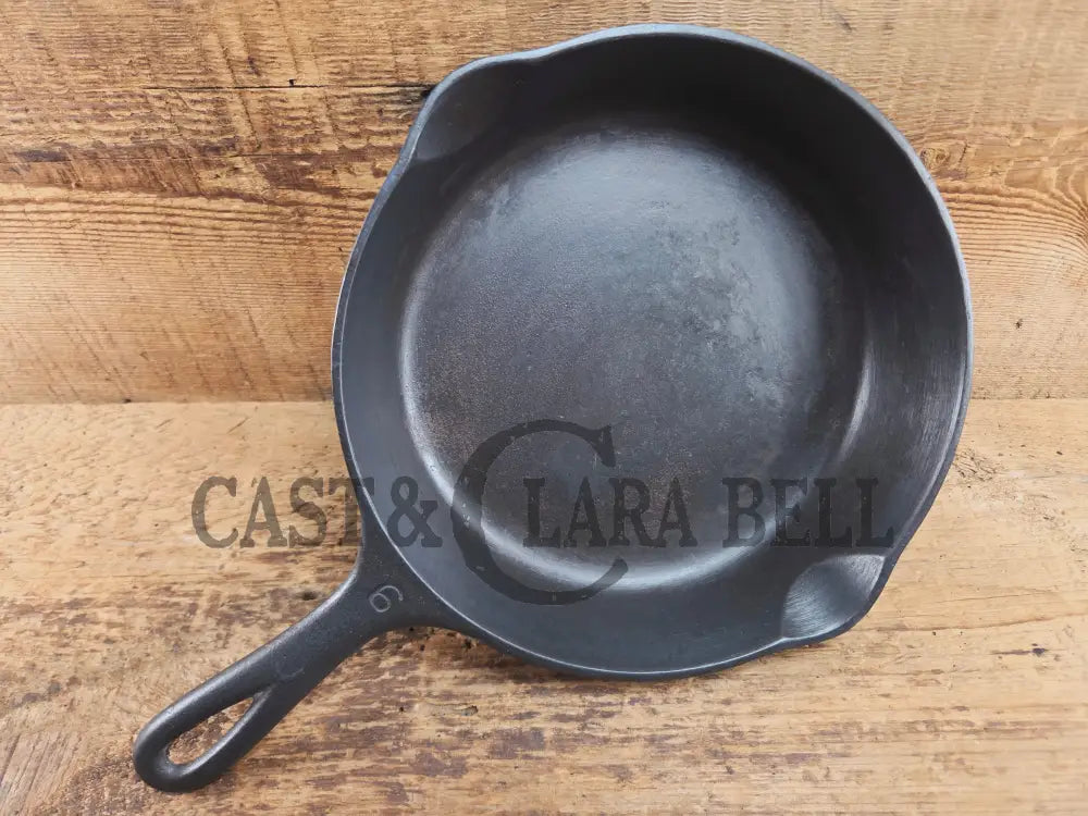 1930s Era Wagner Ware #6 Cast Iron Sautee Skillet with Smooth Bottom 1056 M Skillet