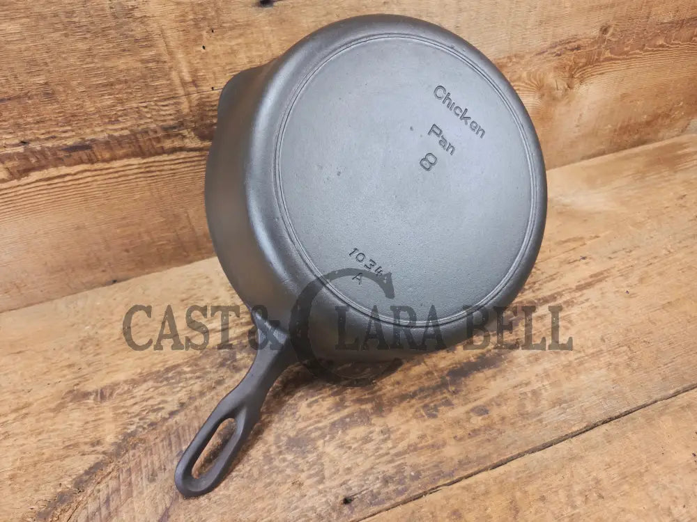 1930s Griswold Iron Mountain Series #8 Cast Iron Chicken Pan 1034 - Skillet