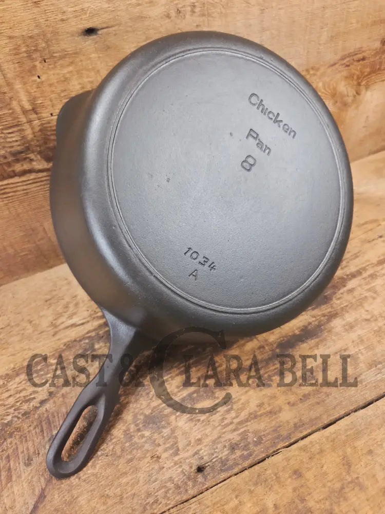 1930s Griswold Iron Mountain Series #8 Cast Iron Chicken Pan 1034 - Skillet