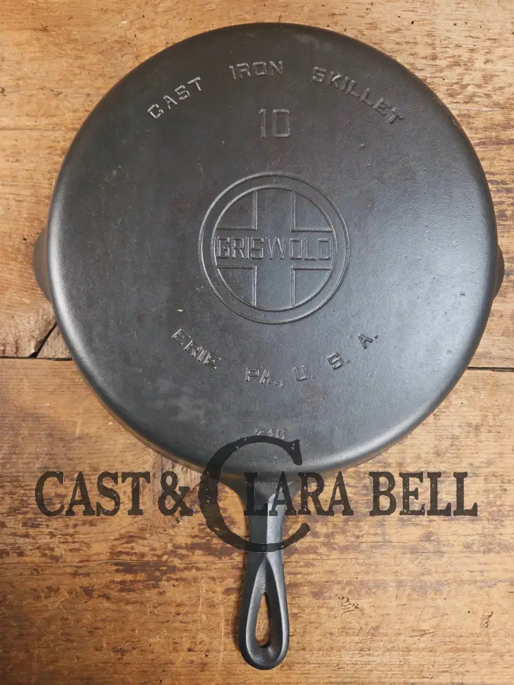 Scare to find BIG Skillet! 1920’s Griswold #10 Skillet with Large Block Logo 716 Fully restored. Getting harder to