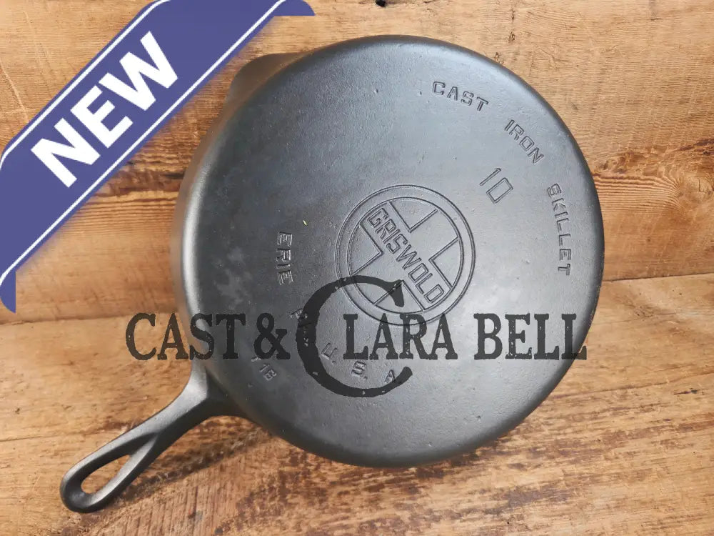 Scare to find BIG Skillet! 1920βs Griswold #10 Skillet with Large Block Logo 716 Fully restored. Getting harder to