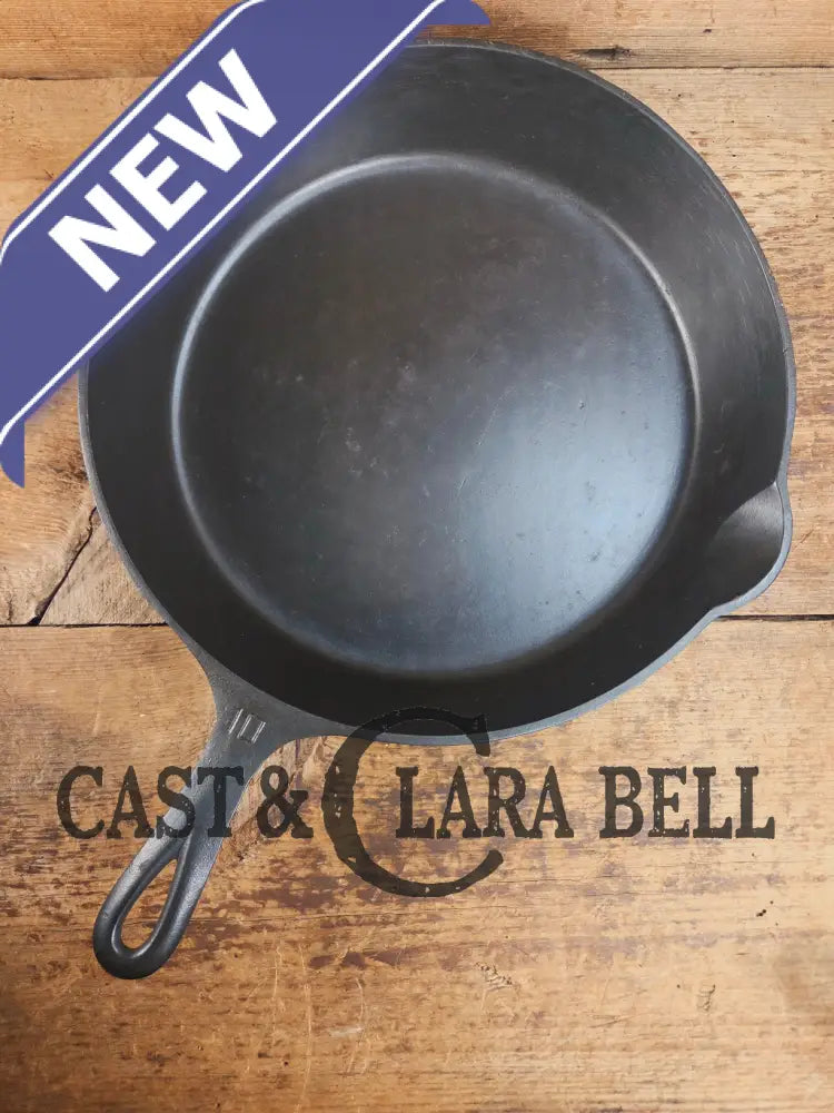 Scare to find BIG Skillet! 1920βs Griswold #10 Skillet with Large Block Logo 716 Fully restored. Getting harder to