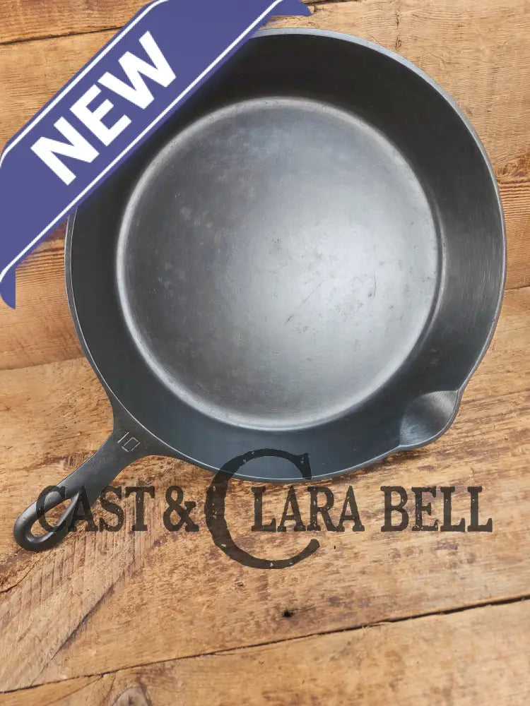 Scare to find BIG Skillet! 1920βs Griswold #10 Skillet with Large Block Logo 716 Fully restored. Getting harder to