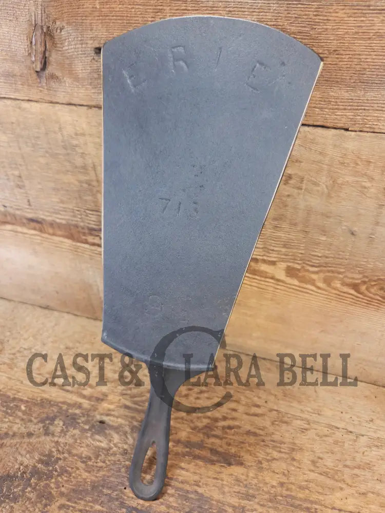 Show stopper. Custom made one of a kind Griswold Erie 3rd Series #9 spatula! A high value collectors pan kept alive as