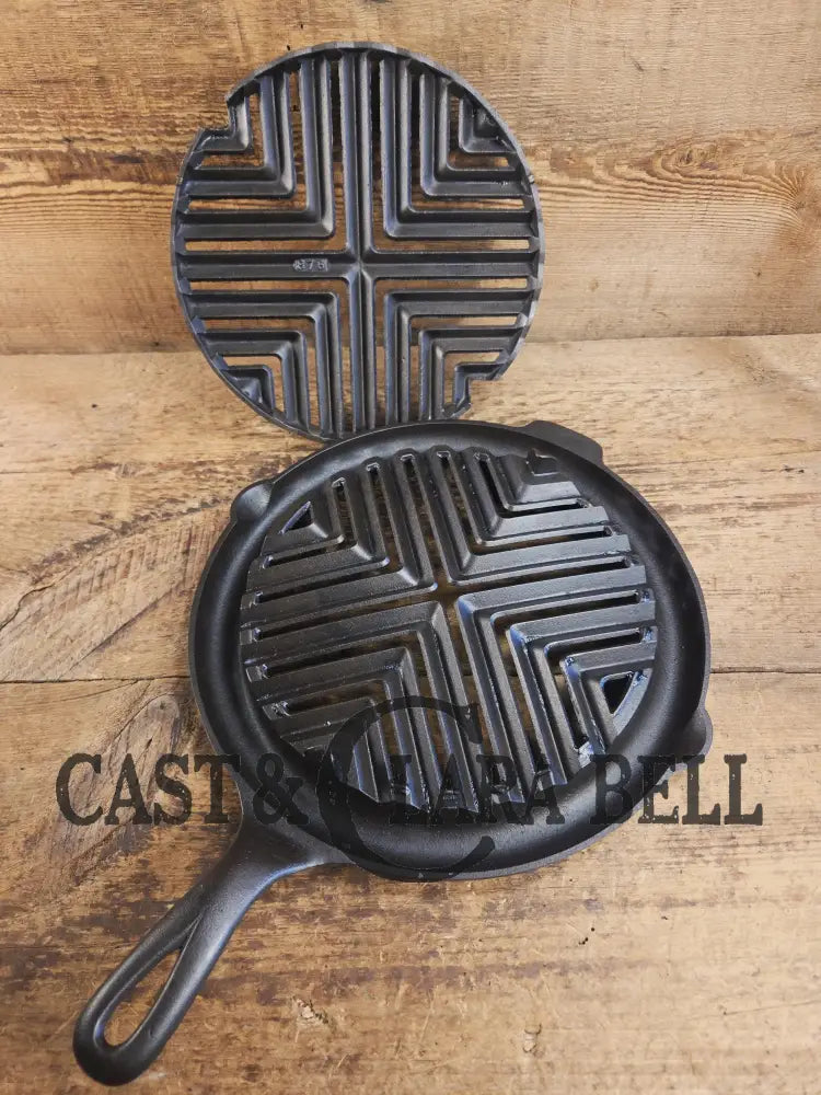 Show Stopper & hard to find Complete Griswold Double Broiler. Amazing piece of American history perfect for searing.