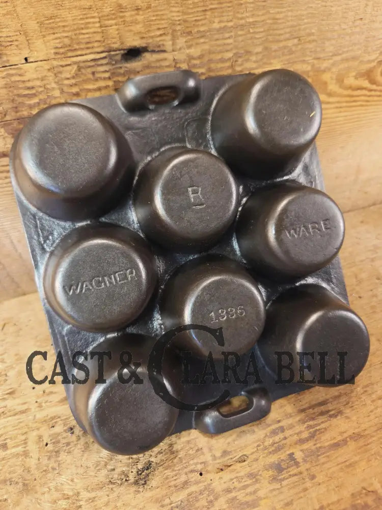 Sleek and elegant! 1930’s Wagner Ware 8 cup Popover Pan 1336 ’R’. Restored and Ready to bake delicious desserts!