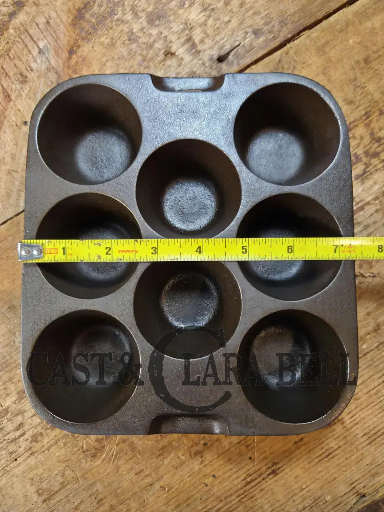 Sleek and elegant! 1930’s Wagner Ware 8 cup Popover Pan 1336 ’R’. Restored and Ready to bake delicious desserts! SC24