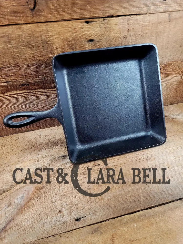 Sleek And Elegant Mid 1900’S Lodge Square Cast Iron Skillet. Sqsk #8 Markings. Versatile Pan For