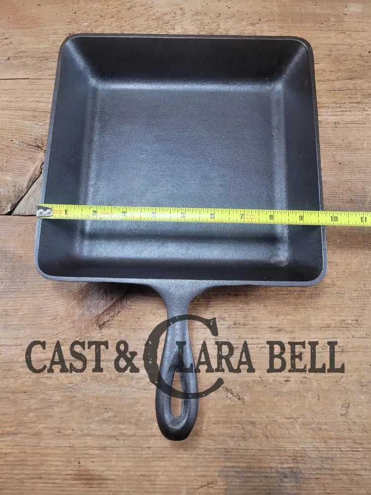 Sleek And Elegant Mid 1900’S Lodge Square Cast Iron Skillet. Sqsk #8 Markings. Versatile Pan For