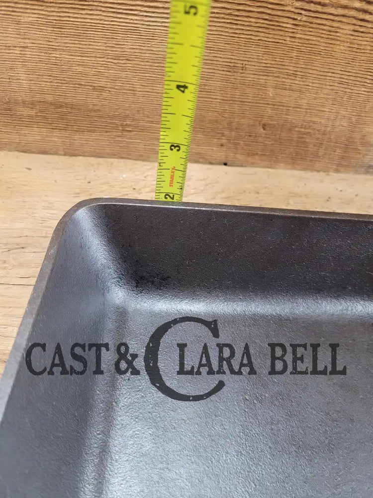 Sleek And Elegant Mid 1900’S Lodge Square Cast Iron Skillet. Sqsk #8 Markings. Versatile Pan For