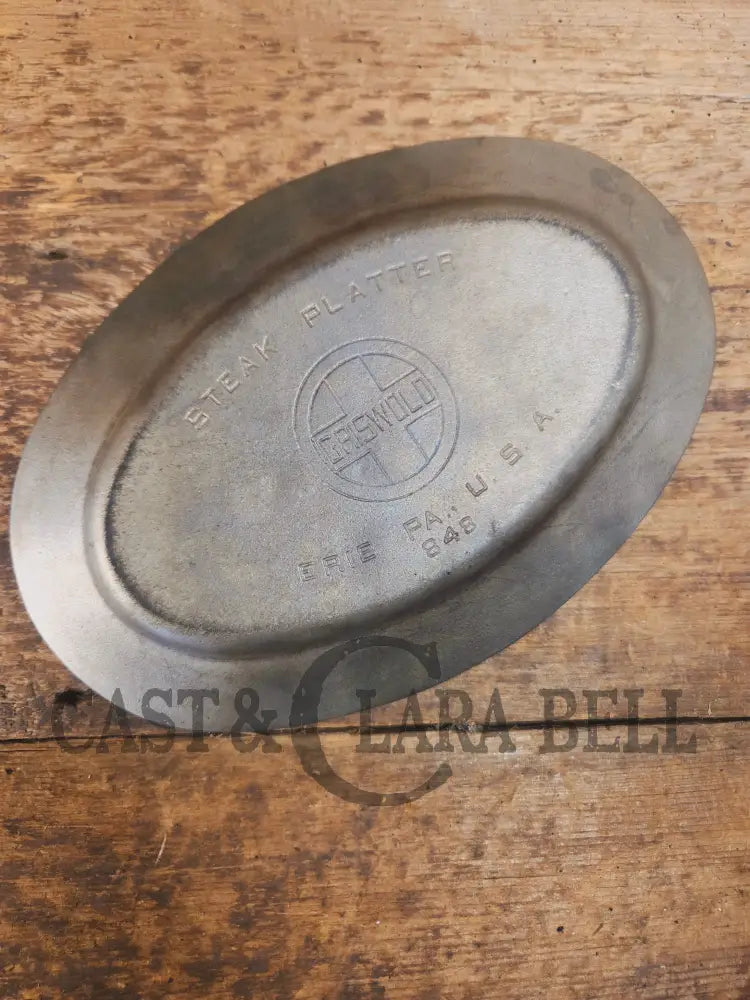 So cool & not common! Griswold #848 ’Steak Platter’. Very cool for the dinner table - Skillet
