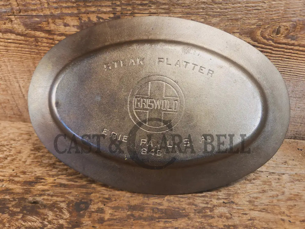 So cool & not common! Griswold #848 ’Steak Platter’. Very cool for the dinner table - Skillet