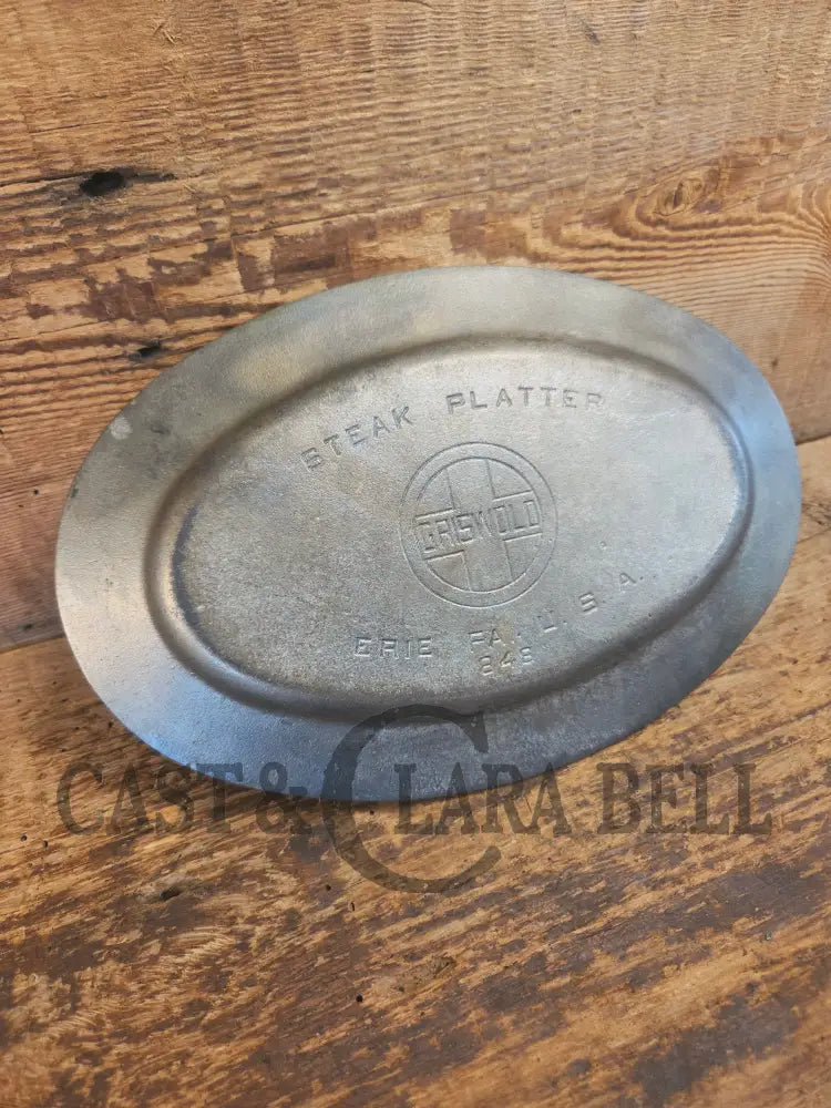 So cool & not common! Griswold #848 βSteak Platterβ. Very cool for the dinner table - Skillet