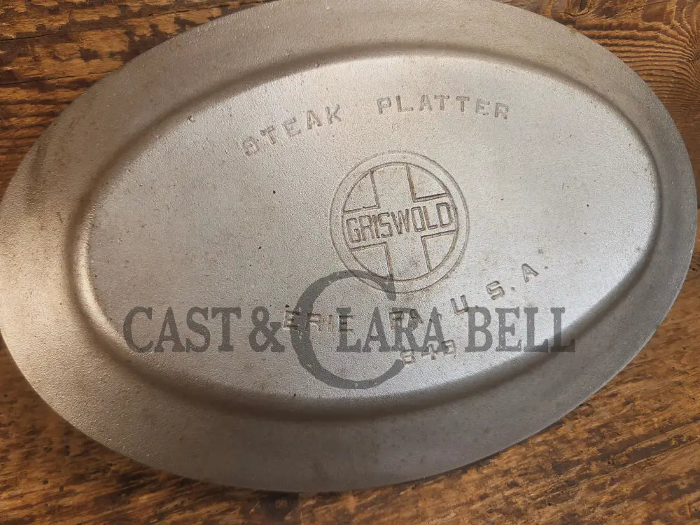 So cool & not common! Griswold #849 Size 9 βSteak Platterβ. Very cool for the dinner table - Skillet