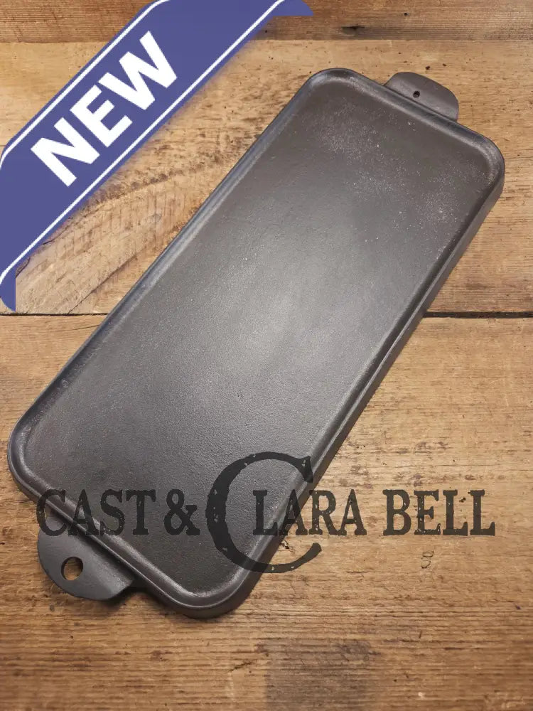 So elegant! 1920’s Griswold #7 Cast Iron Long Griddle with Slant Block Logo 744 Griddle