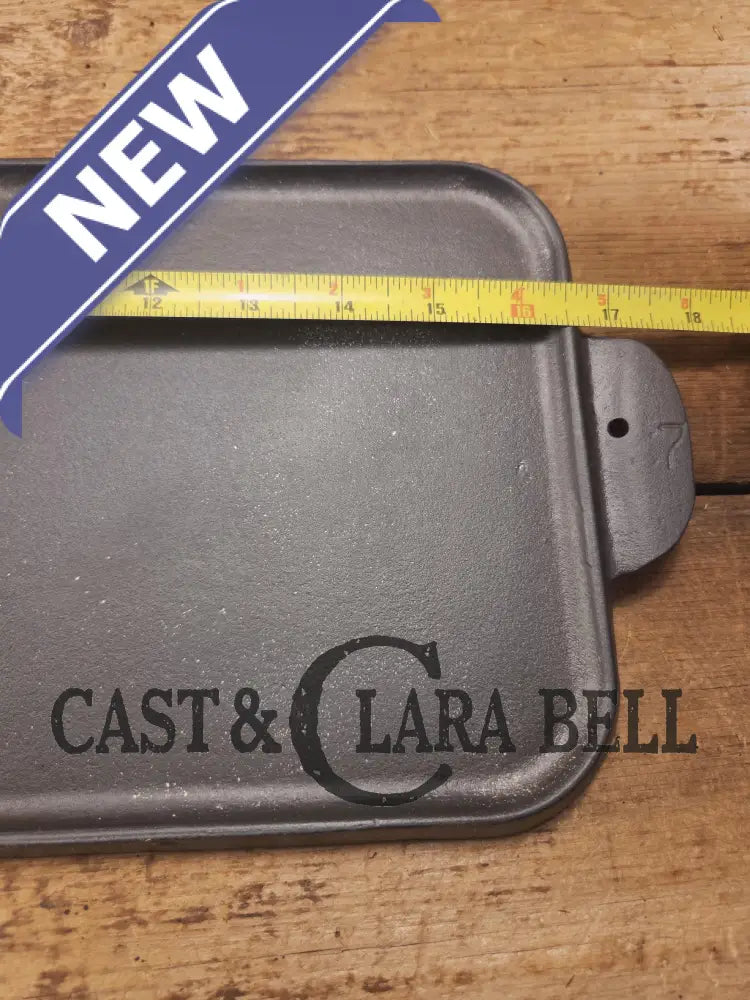 So elegant! 1920βs Griswold #7 Cast Iron Long Griddle with Slant Block Logo 744 Griddle