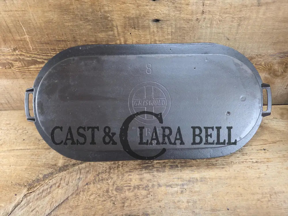 So elegant and very hard to find! 1910’s Griswold #8 Slant Logo 749 Long Griddle/Sad Iron Heater. Don’t miss this one!