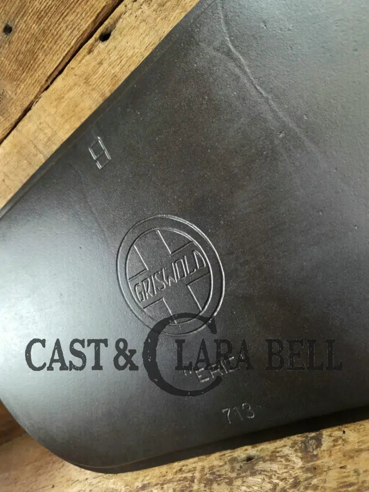 So elegant and very hard to find! 1910’s Griswold #9 Slant Block Logo 713 Long Griddle. Don’t miss this one! Very