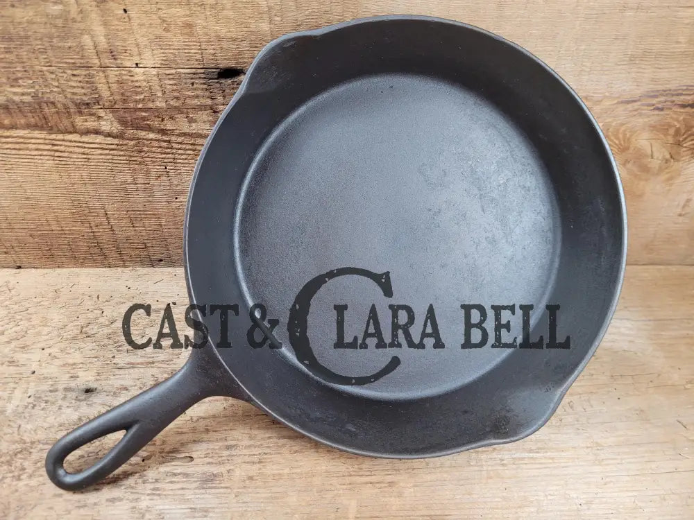 So Unique! 1930’S Favorite Piqua Ware #7 Cast Iron Skillet Smiley Logo.