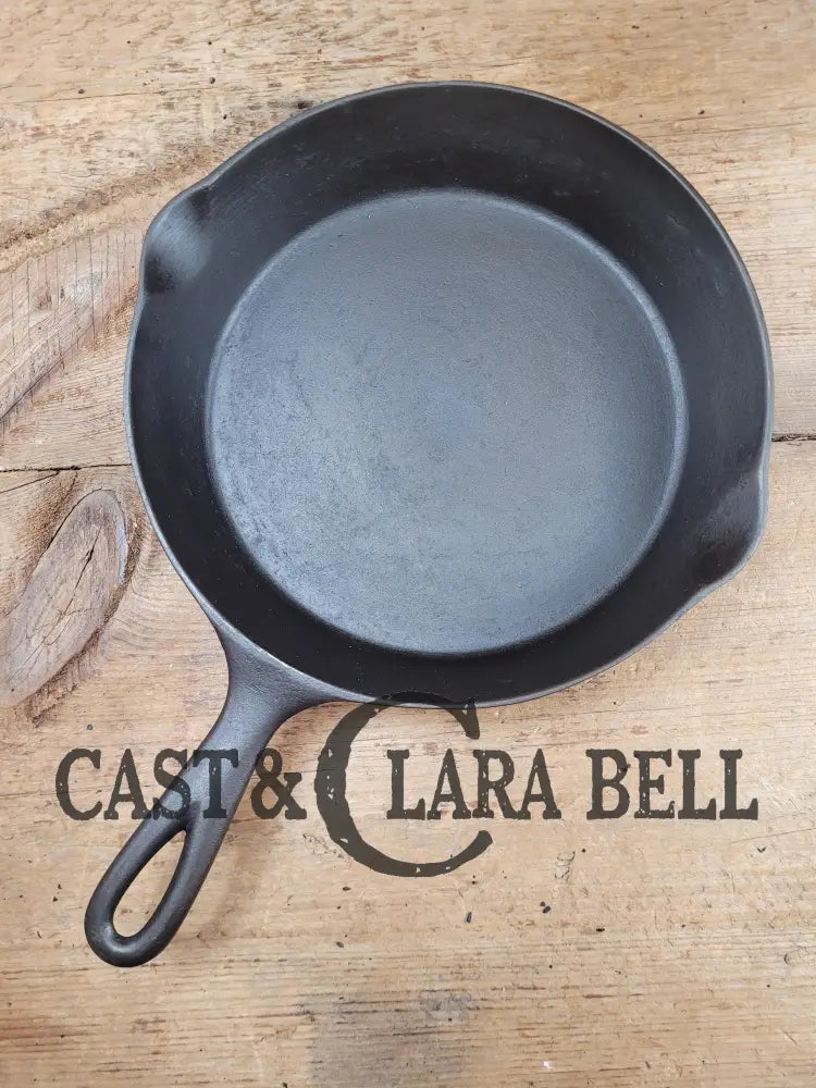 So Unique! 1930’S Favorite Piqua Ware #7 Cast Iron Skillet Smiley Logo.