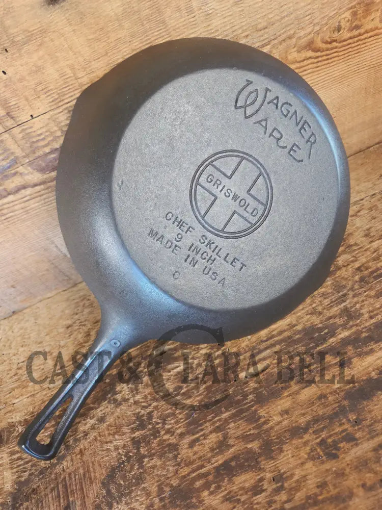So unique! 1950’s Griswold/Wagner double logo Chef Skillet - Skillet