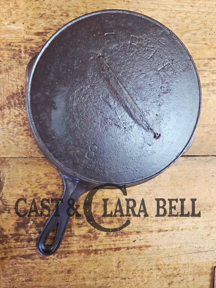 So unique converstion starter. Recast Erie #8 Cast Iron Skillet. See description Skillet