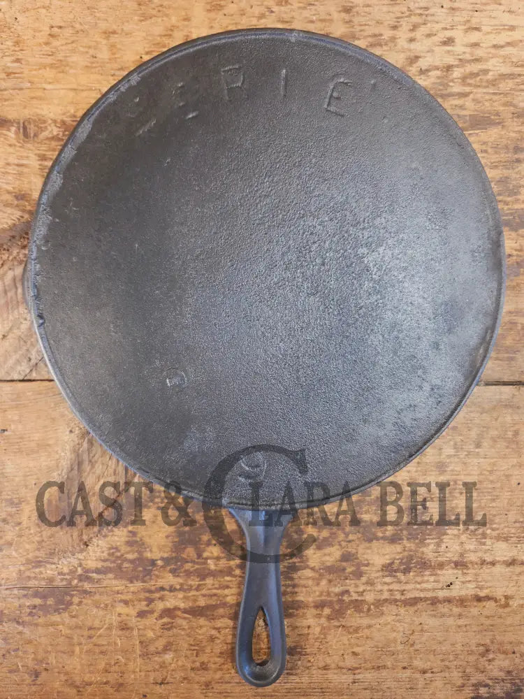 So unique converstion starter. Recast Erie #9 Cast Iron Skillet. Unique raised makerβs mark - Skillet