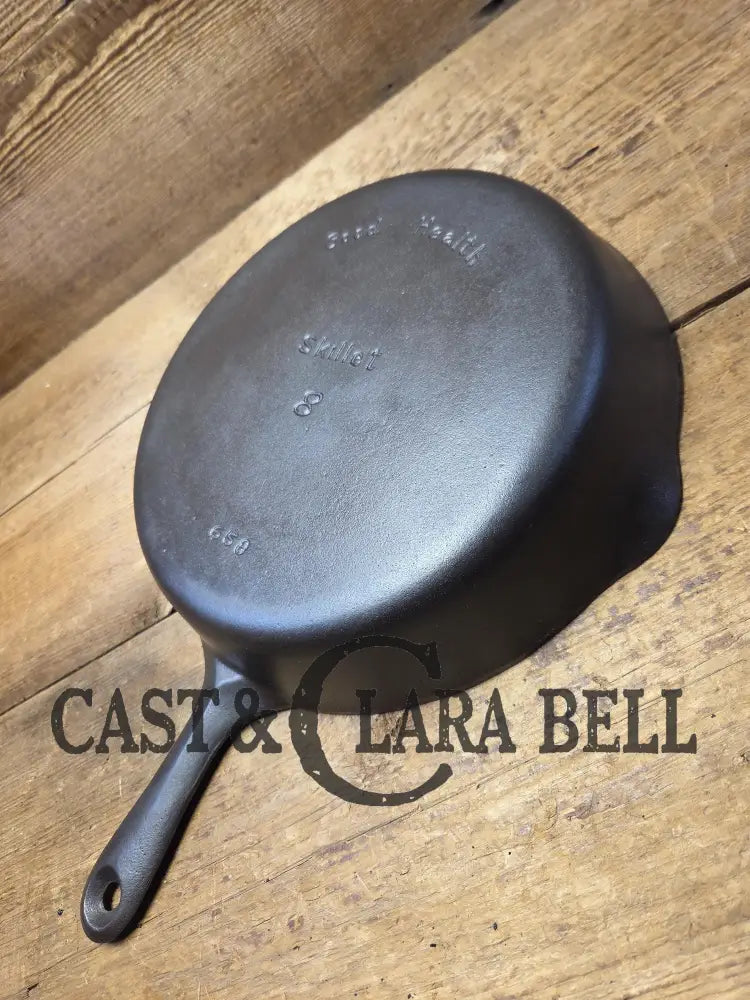 So unique! Griswoldâs Good Health #8 Cast Iron Skillet 658. Classic Department store piece! Skillet