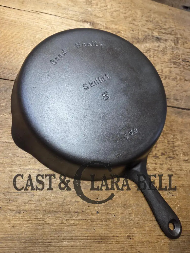 So unique! Griswoldâs Good Health #8 Cast Iron Skillet 658. Classic Department store piece! Skillet