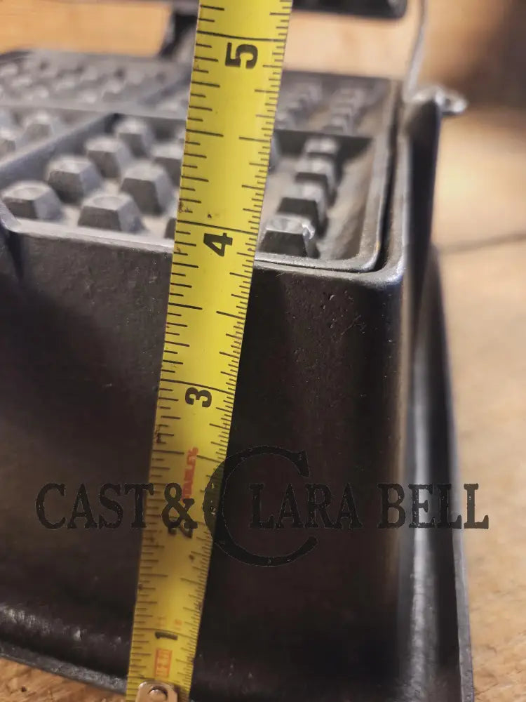 Spectacular and HTF Favorite Piqua Ware #8 Square Waffle Maker with Tall Base! Restored and Ready to make crispy